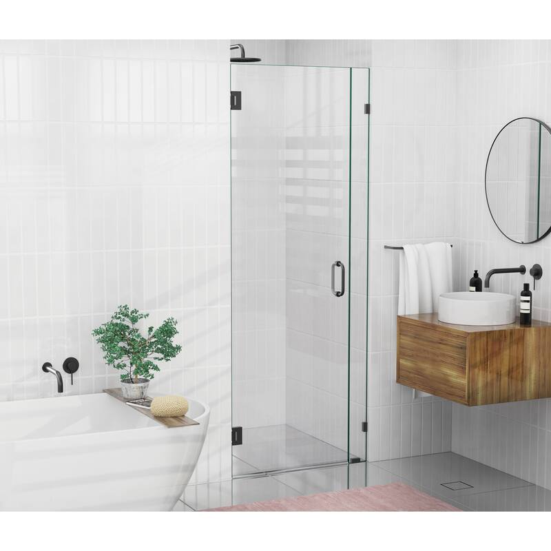 Glass Warehouse 78" x 34.75" Frameless Shower Door Wall Hinge On